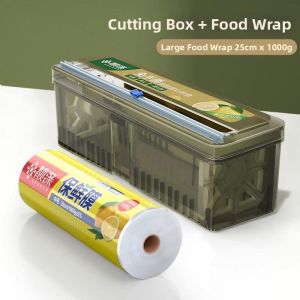 MULUOZI | Home Use Large Roll Cling Film Cutter PE Food Grade Heat Resistant