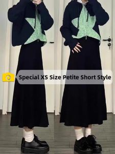 ZIYAN | Black A-Line Midi Skirt