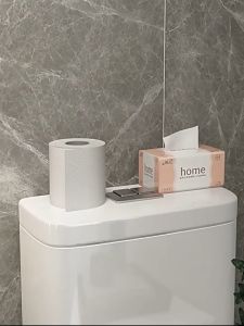 【Original+24hours delivery】Drilling-Free Toilet Tissue Paper Holder Wall Mounted Toilet Crochet Roll Mobile Phone Holder