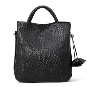 Aidrani  Womens genuine leather handbag luxurious woven pattern women bag large capacity fashionable cowhide bag