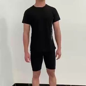 『SPRAY』Mens swimsuit new embarrassment-proof plus size two-piece swimsuit swimsuit Stylish sun protection high elasticity quick-drying short-sleeved swimsuit two-piece 泳衣Body Shaper Men Body Shapewear Male Slimming