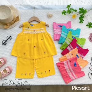 Bộ lửng hiệu Bảo Châu chất vải Tole/Lanh Công Ty Việt Thắng cho bé gái (Dày-bền-đẹp-xịn)