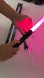 Star Wars Metal Laser Sword Toy Two-in-One Colorful Glowing Light Vibrating Sound Effect Swinging