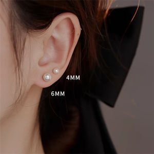 Mini Pearl Stud Earrings Sleeping No Removal Ear Cuff Simple Versatile Ear Jewelry Student Fashion Trend Fresh out Alloy/Dipped Silver/Dipped Gold Geometric Pattern Womens Earrings