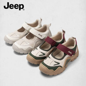 Jeep spirit mary jane Thick soled new outdoor design with an ugly and cute round toe Velcro womens sports shoes