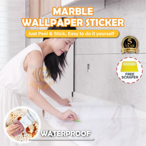 Wahaha Self Adhesive Marble Wallpaper Sticker Vinyl Furniture Sticker Waterproof Wallpaper Meja Makan Kertas Dinding