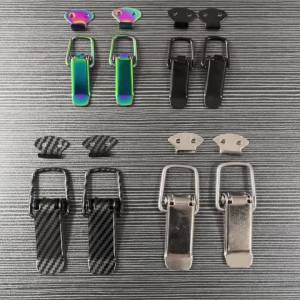 Universal Cars Accessaries 2Pcs Fastener Clip Alloy Mount Hood Pin Bonnet Lock Kit Tunning Lock Kit Down Hood Lock Latch Pins