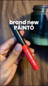 STABILO PAINTO Acrylic Marker Pen | Water-Based Paint Marker | 2–3mm Bullet Tip | Multi-Surface Acrylic Paint Pen for Wood Glass Rock Canvas Paper & Ceramic | 12/24/48 Colours