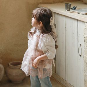 Princess Style Lace Cover up Vest Skirt for Girls Spring Autumn New Fashion Baby Girl Vest Skirt Breathable Soft Material