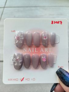 10 PCS PRESS ON NAILS. HANDMADE NAILS SIZE S