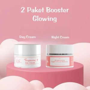 LS SKINCARE PAKET CREAM SIANG & MALAM CREAM WAJAH NEW BRIGHTENING BOOTER GLOWING DALAM 3 HARI