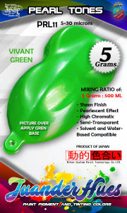 5Grams  Vivant Green Pearl Effect Mica Pigment Powder for Paint Powdercoat Binder PRL11