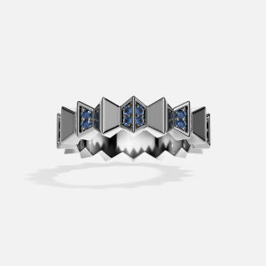 Naval Blue Ring Up and Down Bleu