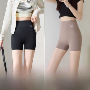 miiow | High-Waist Ice-Silk Shark Shorts Womens Summer Yoga Pants Safety Belly Control Base Layer MiiOW Cat Person New 2024
