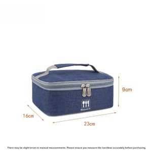 Thickened Aluminum Foil Lunch Box Bag Divided Type Handheld Bento Bag Flat Large Size Student Cafeteria Portable Food Container