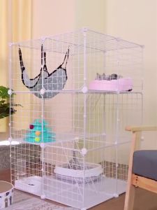 DIY 3 Tier Metal Anti-rust Cat Cage Stackable Cat House Cat Cage Foldable Cage Cat House DIY Nest