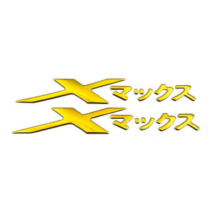 For YAMAHA XMAX X-MAX 125 250 300 400 Logo Emblem Japanese Kanji 3D Resin Gel Stickers Motorcycle Motor Bike Scooter Body Decals