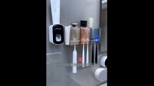 Giá treo bàn chải kèm 4 cốc Ecoco 1926 mẫu mới nhất kệ treo bàn chải dính tường siêu chắc chắn