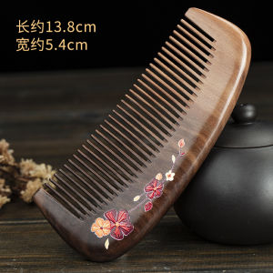 Natural Wood Comb Tulip Wooden Hair Comb Womens Home Use Painted Combs Cherry Wood Comb for Curly Hair Gift Comb