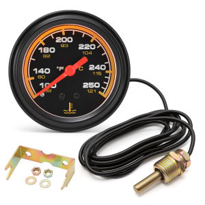 RYSJM | 52mm Digital Water Temp Gauge 38-121℃/100-250℉ Water Temperature Gauge Car Meter With Sensor NPT 1/2 For 12V Car Accessories
