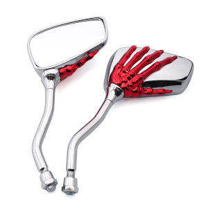 Universal Motorcycle Skull Hand Claw Rear-View Side Mirror Universal Fit Mirror Bolt For Street Sport Bike Chopper Cruiser