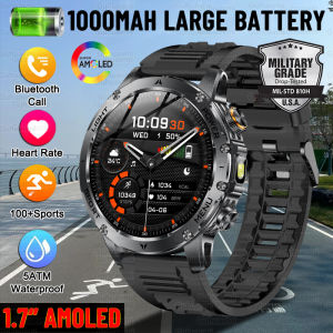 1000mAh Battery Military Grade T-Rex 3 Smart Watch Men 5ATM Waterproof GPS Trajectory Bluetooth Call  Sports Smartwatch 2025 New