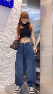 Denim pants for women High waist baggy pants mom jeans wide leg pants boy friend Jeans for women