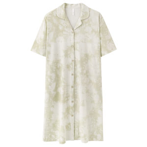 MiiOW | ชุดนอนผู้หญิงผ้าฝ้ายแท้แขนสั้นบางฤดูร้อน ชุดนอนแบบลำลองสำหรับสวมใส่ในบ้าน ชุดนอนผู้หญิงแขนสั้นผ้าฝ้ายแท้ฤดูร้อน 2025