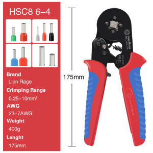 Crimping Tools Ferrule Sleeves Tubular Terminal Wire Crimper Pliers Household Electrical Sets 1200pcs terminal HSC8 6-4 6-6 16-6