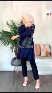 Tunik Crinkle Airflow ld 120 / Atasan Polos Crinkle Fashionable
