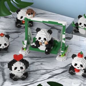 Đồ Chơi Khối Lắp Ráp Hoạt Hình Dành Cho Người Lớn Và Trẻ Em Đồ Chơi Giáo Dục Cho Bé Trai Và Bé Gái Đồ Chơi Mô Hình Gấu Trúc Dễ Thương