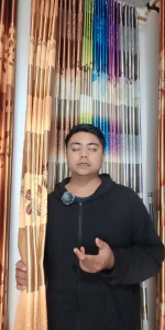 Gorden Jendela Pintu Kamar Tidur dan Ruang Tamu Blackout Printing - Import - Warna Hijau Muda - Bahan Tebal dan Lembut - 100x230cm - Gratis Tali Pengikat - Berat 900g (JUAL TERPISAH)