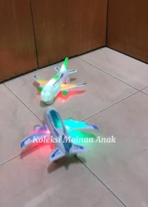 Mainan Anak Pesawat Terbang Umroh Airbus A380 Bump And Go Airplane Lampu Suara Islami