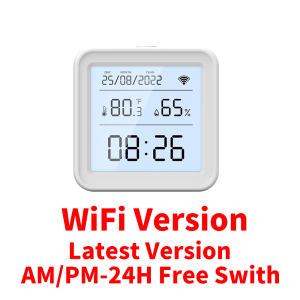 Tuya WIFI Smart Temperature Humidity Sensor Hygrometer Thermometer Backlight Smart Life Support Alexa Google Assistant