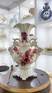 Bình Hoa Thạch Lựu Sứ Xương Men Xà Cừ Tân Cổ Điển CB35-BH