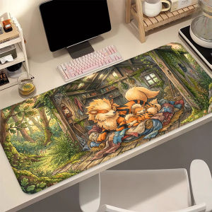 Bandai | Cute Cartoon Mouse Pad Kawaii Anime P-Pokemon Arcanine Desk Mat Soft Smooth Table Pad for Office Laptop Computer for Desktop