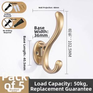 FEIZHUXIANSEN | Wall Mounted Door Entry Hall Cabinet Clothes Hook Metal Hat Hook Single Drill-Free