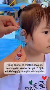 Miếng dán bịt tai chống nước cho bé đi tắm/đi bơi dùng 1 lần có màng PU siêu mỏng có bông thấm nước [Set 20c]