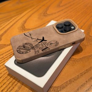 Fashion Creative Airplane Stamp Pattern Non-slip Phone Case For iPhone 17 16 15 14 13 12 11 Pro Max 16 15 14 Pro 17Air XR Cover