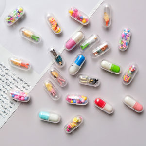 Fruit Capsule Simulation DIY Mobile Phone Case Hairpin Material Handmade Decoration Accessories Small Person Capsule