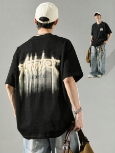 SZON | Stylish Ins Graffiti Printed T-shirt 5/8 Sleeve