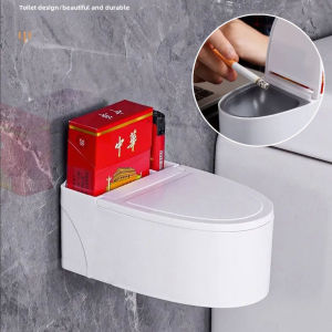 YESPERY Ashtray Wall-mounted Fun Quirky Ashtray Creative Toilet Shape Ashtray Home Bathroom Storage Case