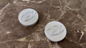 Logo chụp mâm ốp lazang bánh xe ô tô Hyundai HY-56 đường kính 56mm (1 chiếc)