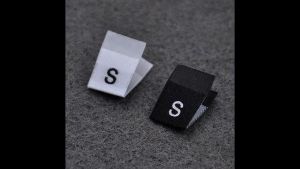 2000pcs Clothing Size Label Woven Washable Label S/M/L/XL 4ROLLS 500pcs/Roll white or black woven for clothing