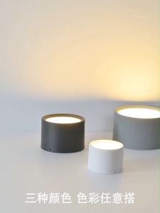 YHLAMP LED Downlights Corridor Light Round Wooden Aisle Light Wrought Iron Porch Light White Ceiling Lamp Solid Color Simple Clear Down Light Warm Light Cold Light Tricolor Light 7W Ceiling Lights lighting