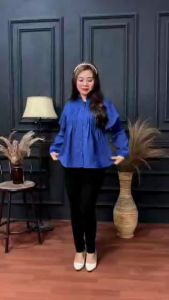 Atasan Blouse Wanita Terbaru Baby Crush Premium Kemeja Polos Ruffle All Size