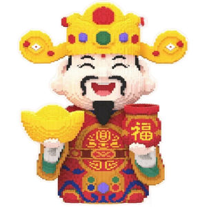 HECAN | Fortune God Adult Large Educational Building Blocks Puzzle Gift