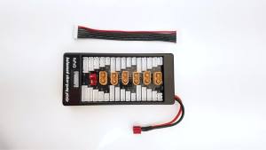 2S-6S XT60 Parallel Charging Board 6 in 1 4.0mm Banana Plug for IMAX B6 B6AC B8 Charger