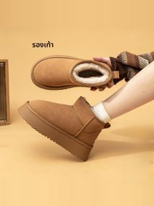 Warrior | รองเท้าบูทหิมะหนาสำหรับผู้หญิง ฤดูหนาว 2025 ใหม่ รองเท้าผ้าฝ้ายอุ่น ป้องกันน้ำ ป้องกันการลื่น บูทสั้น รองเท้าบูทหิมะแบบลำลอง