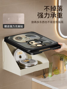 Bathroom Clothes Storage Rack Foldable Waterproof Box Toilet Wall Art Storage Cabinet for Bath Time Use Single Layer ABS Material